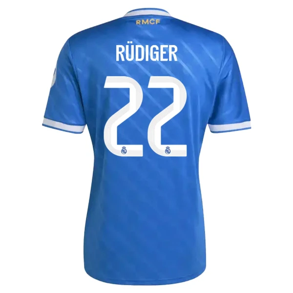 Real Madrid Rudiger 22 Shirt Heren Derde 2025/26 Real Madrid Rudiger 22 Shirt Heren Derde 2025/26