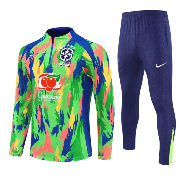 Brazilië Trainingssweaterset Heren 2025/26 Kwartrits Groene