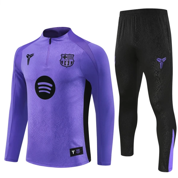 FC Barcelona Trainingssweaterset Heren 2025/26 Kwartrits Purper