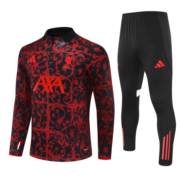 Liverpool Trainingssweaterset Heren 2025/26 Kwartrits Zwarte