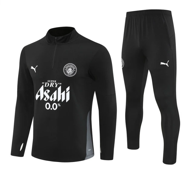 Manchester City Trainingssweaterset Heren 2025/26 Kwartrits Zwarte Manchester City Trainingssweaterset Heren 2025/26 Kwartrits Zwarte