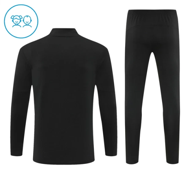 Manchester City Trainingssweaterset Kind 2025/26 Kwartrits Zwarte