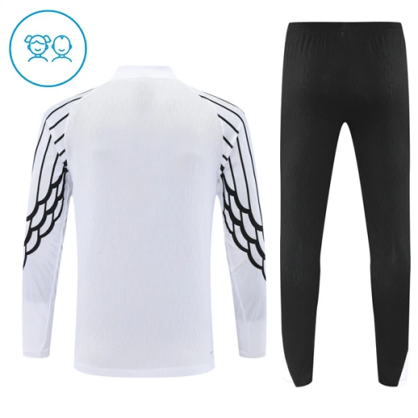 Paris Saint-Germain Trainingssweaterset Kind 2025/26 Kwartrits Witte