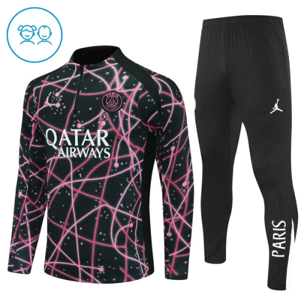 Paris Saint-Germain Trainingssweaterset Kind 2025/26 Kwartrits Zwarte