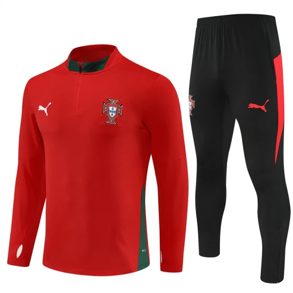 Portugal Trainingssweaterset Heren 2025/26 Kwartrits Rode