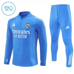 Real Madrid Trainingssweaterset Kind 2025/26 Kwartrits Blauwe Real Madrid Trainingssweaterset Kind 2025/26 Kwartrits Blauwe