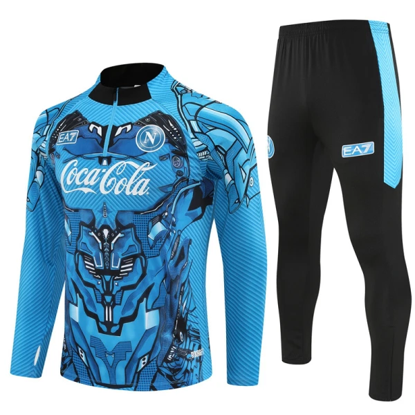 SSC Napoli Trainingssweaterset Heren 2025/26 Kwartrits Blauwe