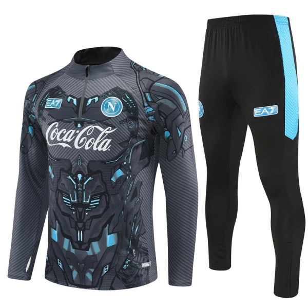 SSC Napoli Trainingssweaterset Heren 2025/26 Kwartrits Zwarte