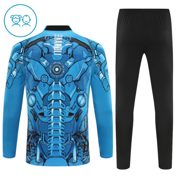 SSC Napoli Trainingssweaterset Kind 2025/26 Kwartrits Blauwe