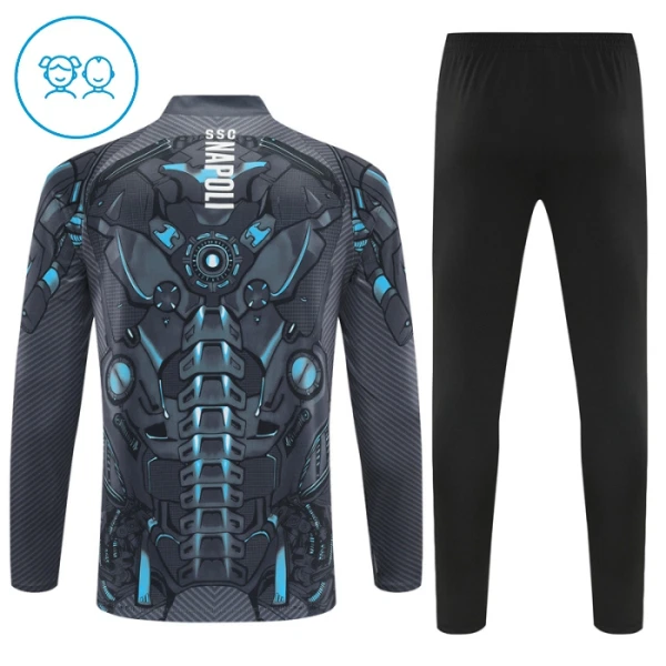SSC Napoli Trainingssweaterset Kind 2025/26 Kwartrits Zwarte