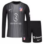 Atlético Madrid Keeper Tenue Kind 2025/26 Lange Mouw Zwarte