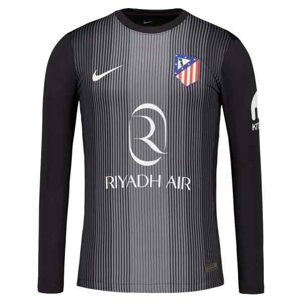 Atlético Madrid Keeper Tenue Kind 2025/26 Lange Mouw Zwarte