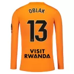 Atlético Madrid Oblak 13 Keeper Shirt Heren 2025/26 Lange Mouw Oranje