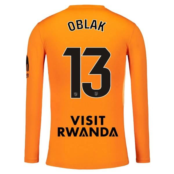 Atlético Madrid Oblak 13 Keeper Shirt Heren 2025/26 Lange Mouw Oranje