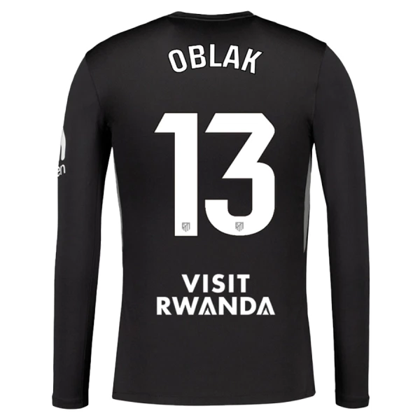 Atlético Madrid Oblak 13 Keeper Shirt Heren 2025/26 Lange Mouw Zwarte