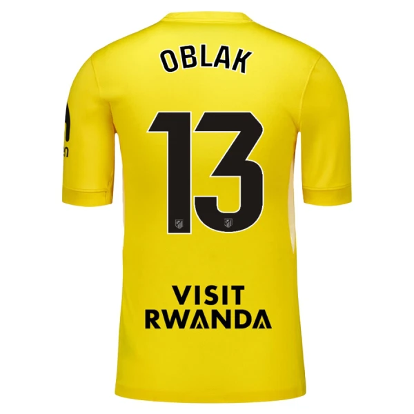 Atlético Madrid Oblak 13 Keeper Tenue Kind 2025/26 Gele