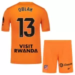 Atlético Madrid Oblak 13 Keeper Tenue Kind 2025/26 Oranje