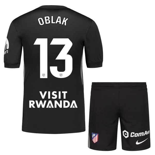 Atlético Madrid Oblak 13 Keeper Tenue Kind 2025/26 Zwarte