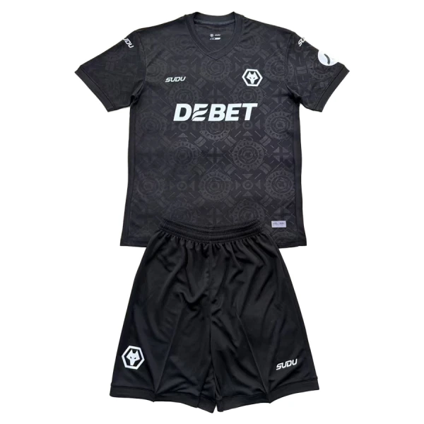 Wolverhampton Keeper Tenue Kind 2025/26 Zwarte