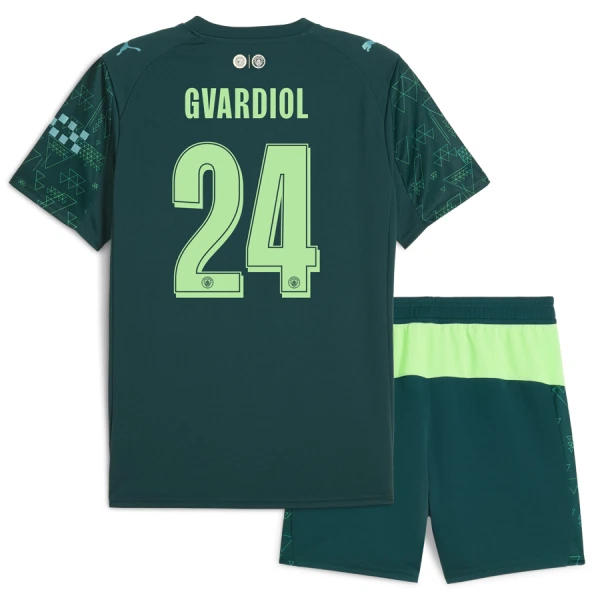 Manchester City Gvardiol 24 Tenue Kind Vierde EA Sport 2025/26