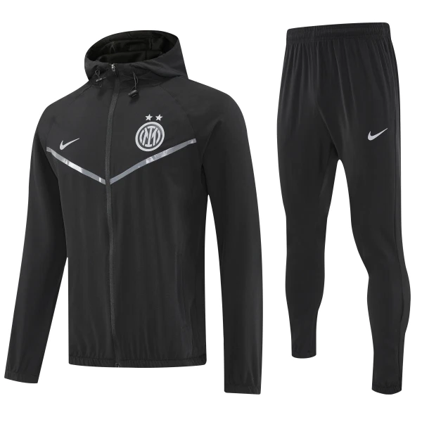 Inter Milan Trainingsjacks met Capuchon Heren 2025/26 Zwarte Inter Milan Trainingsjacks met Capuchon Heren 2025/26 Zwarte