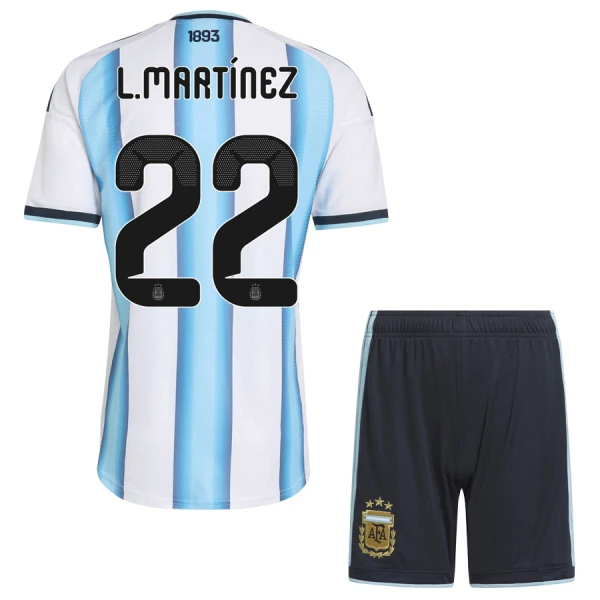 Argentinië Lautaro Martinez 22 Tenue Kind Thuis WK 2026 Argentinië Lautaro Martinez 22 Tenue Kind Thuis WK 2026