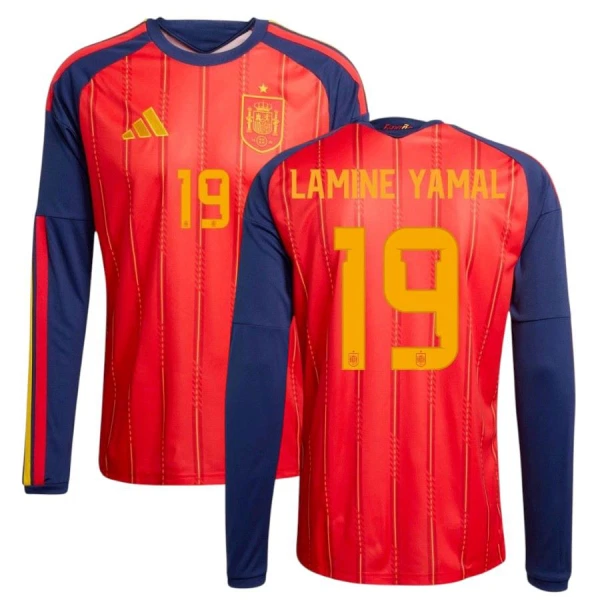 Spanje Lamine Yamal 19 Shirt Heren Thuis WK 2026 Lange Mouw