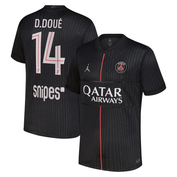 Paris Saint-Germain D. Doue 14 Shirt Heren Vierde Jordan 2025/26