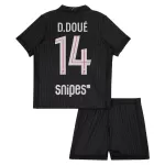 Paris Saint-Germain D. Doue 14 Tenue Kind Vierde Jordan 2025/26