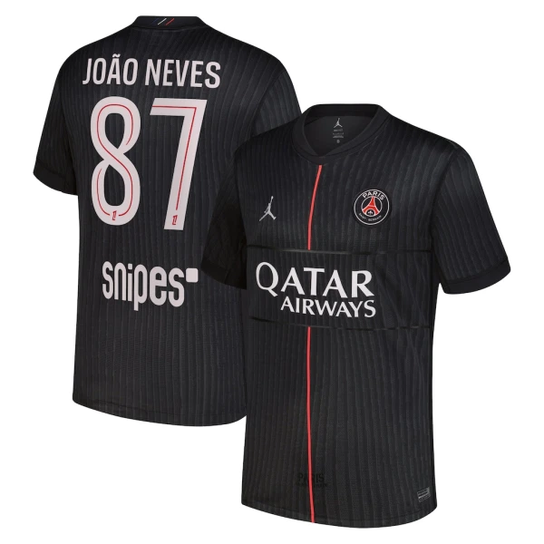 Paris Saint-Germain Joao Neves 87 Shirt Heren Vierde Jordan 2025/26