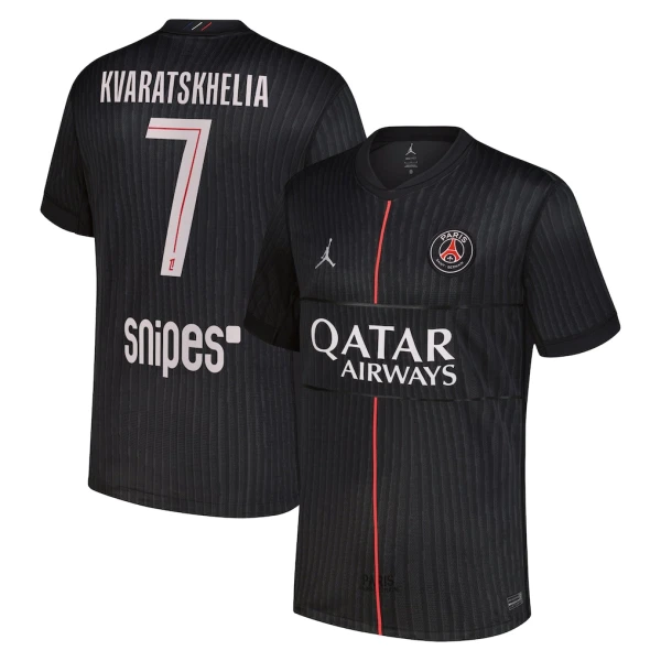 Paris Saint-Germain Kvaratskhelia 7 Shirt Heren Vierde Jordan 2025/26