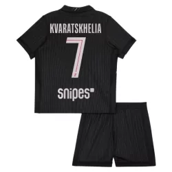 Paris Saint-Germain Kvaratskhelia 7 Tenue Kind Vierde Jordan 2025/26