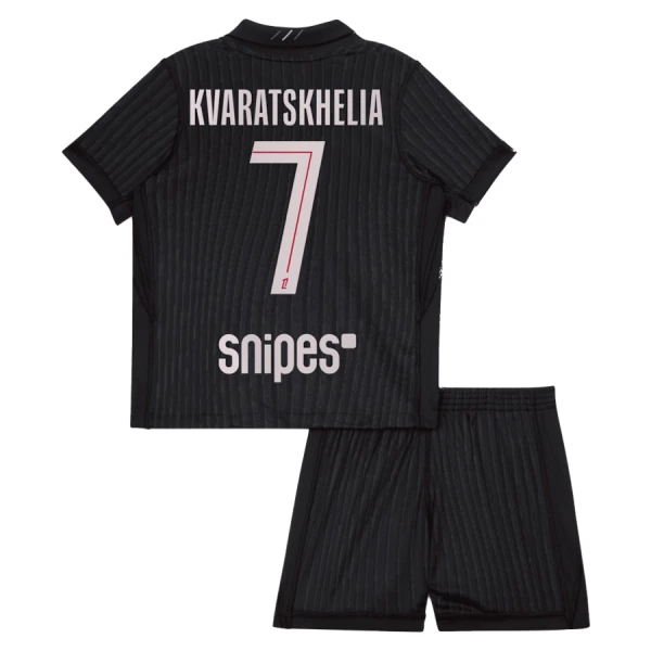 Paris Saint-Germain Kvaratskhelia 7 Tenue Kind Vierde Jordan 2025/26