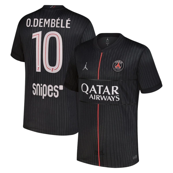 Paris Saint-Germain O. Dembele 10 Shirt Heren Vierde Jordan 2025/26