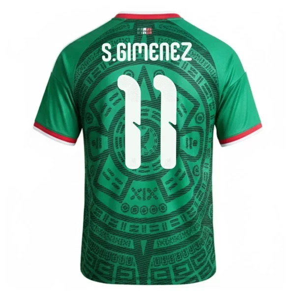 Mexico S.Gimenez 11 Shirt Heren Thuis WK 2026
