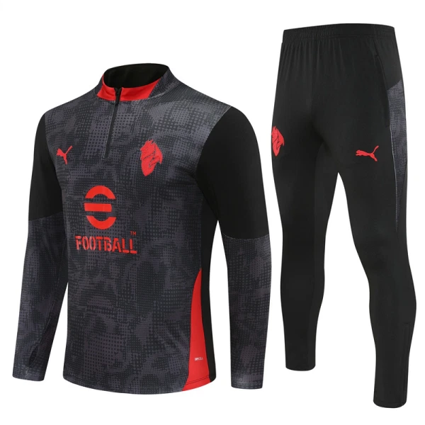 AC Milan Trainingssweaterset Heren 2025/26 Kwartrits Zwarte