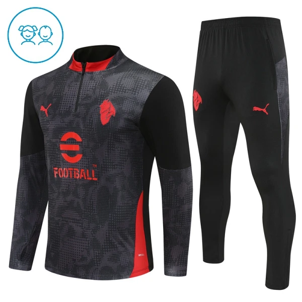 AC Milan Trainingssweaterset Kind 2025/26 Kwartrits Zwarte