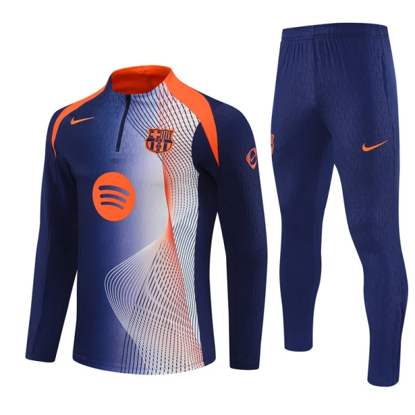 FC Barcelona Trainingssweaterset Heren 2025/26 Kwartrits Blauwe