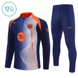 FC Barcelona Trainingssweaterset Kind 2025/26 Kwartrits Blauwe