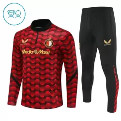 Feyenoord Rotterdam Trainingssweaterset Kind 2025/26 Kwartrits Rode