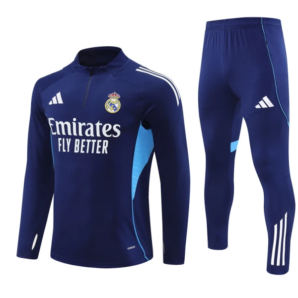 Real Madrid Trainingssweaterset Heren 2025/26 Kwartrits Grijze