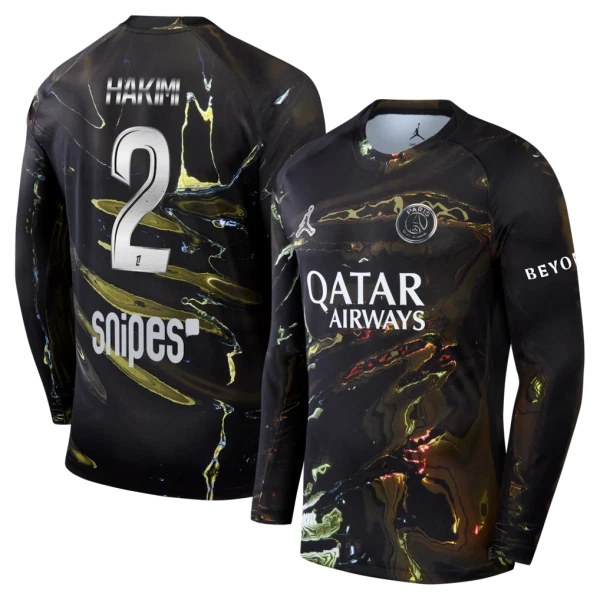 Paris Saint-Germain Hakimi 2 Night Shirt Heren 2025/26 Lange Mouw