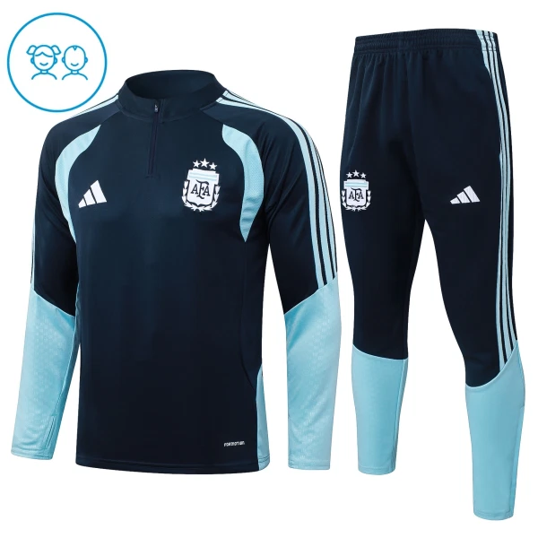 Argentinië Trainingssweaterset Kind 2026/27 Kwartrits Grijze