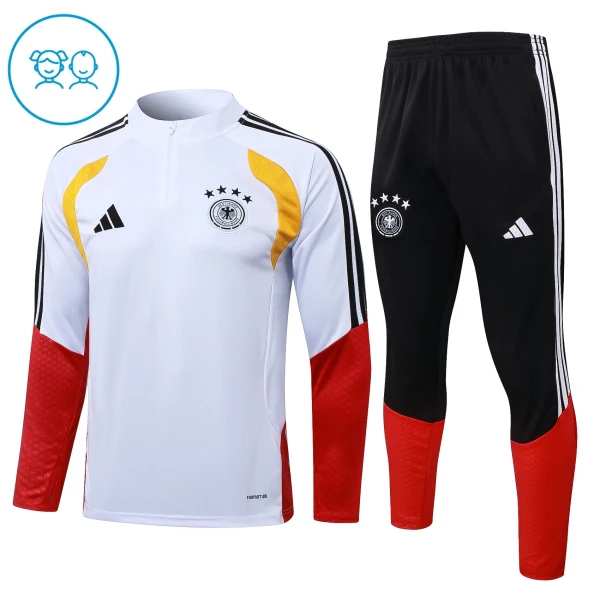 Duitsland Trainingssweaterset Kind 2026/27 Kwartrits Witte