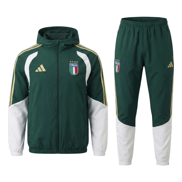 Italië Trainingsjacks met Capuchon Heren 2026/27 Groene