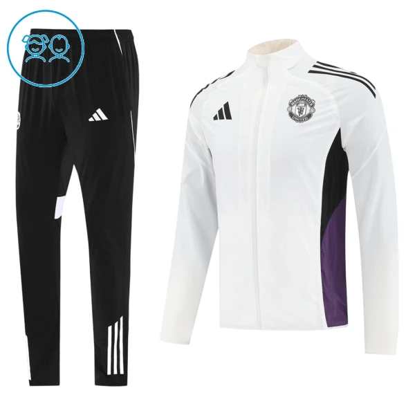 Manchester United Trainingsjack Pak Kind 2025/26 Witte