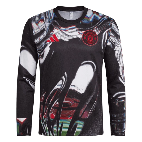 Manchester United Pre-Match Shirt Heren 2025/26 Lange Mouw