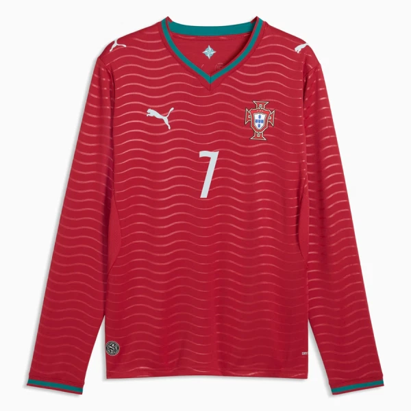 Portugal Ronaldo 7 Shirt Heren Thuis WK 2026 Lange Mouw
