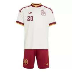 Spanje Pedri 20 Tenue Kind Uit WK 2026