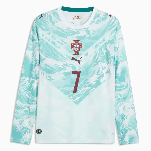 Portugal Ronaldo 7 Shirt Heren Uit WK 2026 Lange Mouw